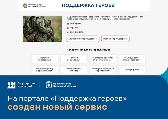 Портал «Поддержка героев» расширяет функционал